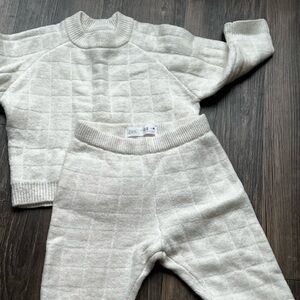 Zara Baby Cream Sweater and Pants Set